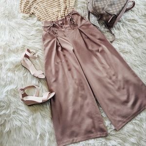 Japan wide ankle crop pants hight waist